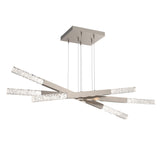 Axis Moda Triple Linear Chandelier By Hammerton, Finish: Beige Silver
