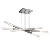 Axis Moda Triple Linear Chandelier By Hammerton, Finish: Satin Nickel