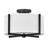 Axis Off White Medium Semi-Flush Mount - Black - by Hinkley