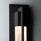 Axis Outdoor Wall Light Medium detail in Coastal Black, by Hubbardton Forge