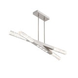 Axis Pivot Linear Chandelier By Hammerton, Size: Medium, Finish: Metallic Beige Silver