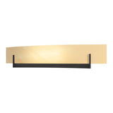 Axis Vanity Light in Black, Amber Swirl Glass by Hubbardton Forge