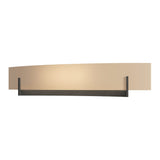 Axis Vanity Light in Dark Smoke, Sand Glass by Hubbardton Forge