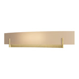 Axis Vanity Light in Modern Brass, Sand Glass by Hubbardton Forge