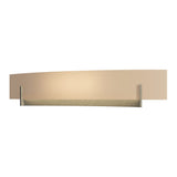 Axis Vanity Light in Soft Gold, Sand Glass by Hubbardton Forge