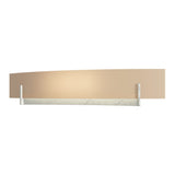Axis Vanity Light in Sterling, Sand Glass by Hubbardton Forge