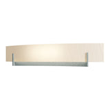 Axis Vanity Light in Vintage Platinum, White Art Glass by Hubbardton Forge