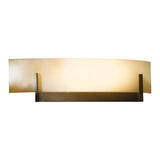 Axis Wall Sconce, shown in Dark Smoke, Sand Glass, by Hubbardton Forge