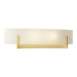 Axis Wall Sconce in Modern Brass, Opal Glass by Hubbardton Forge