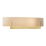 Axis Wall Sconce in Modern Brass, Sand Glass by Hubbardton Forge