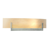 Axis Wall Sconce in Vintage Platinum, Amber Swirl Glass by Hubbardton Forge