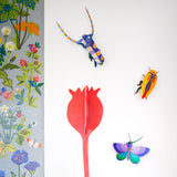 Blue Copper Butterfly Wall Art, styled in an interior