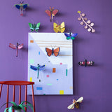 Blue Copper Butterfly Wall Art, styled in an interior