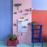 Blue Copper Butterfly Wall Art, styled in an interior