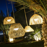 Bossa Portable Pendant Light - grouped in a palm tree