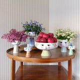 Bjørn Wiinblad Eva Bowl on Stand, Soft Pink, Ø: 9.4" By Bjorn Wiinblad