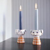 Bjørn Wiinblad Eva Candleholder, Terracotta, H: 3.7" By Bjorn Wiinblad