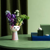 Bjørn Wiinblad Eva Vase, Pink, H: 7.3" By Bjorn Wiinblad