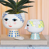 Bjørn Wiinblad Eva Flower Pot on Base, Yellow, H: 5.7" By Bjorn Wiinblad