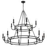 Bailey Chandelier 48" Matte Black