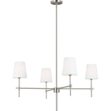 Baker Chandelier — 36", Brushed Nickel