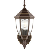 Bakersville Curve Up Outdoor Wall Lantern — Antique Bronze with Clear Beveled Glass