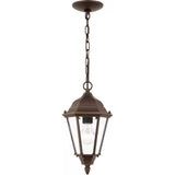 Bakersville Flat Outdoor Pendant — Antique Bronze with Clear Beveled Glass