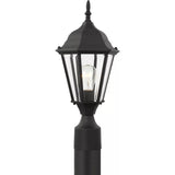 Bakersville Flat Post Lantern — Black with Clear Beveled Glass