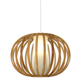 Balloon Round Pendant Light Teak By Accord, | Casa Di Luce Lighting