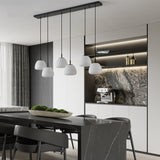 Balmes Linear Multiple Pendant Suspension 6 Lights By Eglo - Lifestyle View1