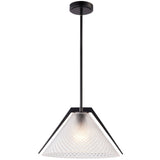 Baltic Pendant Light Black Clear By Artcraft
