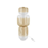 Bamboo Tier Floor Lamp By Forestier, Size: Medium, Finish: White, , | Casa Di Luce Lighting
