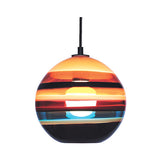 Banded Orb Pendant Cranberry By Siemon Salazar