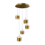 Banded Round Multi-Light Suspension