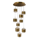 Banded Round Multi-Light Suspension