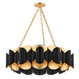 Banks Chandelier - Gold Leaf with Black by Hudson Valley