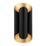 Banks Wall Sconce - Gold Leaf with Black by Hudson Valley