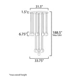Banner Dewdrop LED Linear Pendant by ET2 - 15-Light