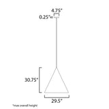 Banner Pitch 30" Vertical LED Pendant