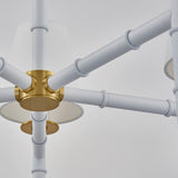 Banyan Chandelier White Aged Brass By Mitzi Detailed View