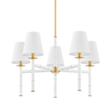 Banyan Chandelier White Aged Brass By Mitzi