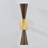 Barcelona Wall Sconce Vintage Brass Bronze By Corbett Front View