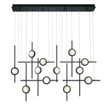 Barletta LED Multi Light Suspension Black 12 Lights By Eurofase