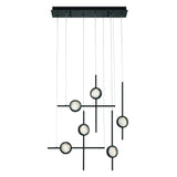 Barletta LED Multi Light Suspension Black 6 Lights By Eurofase