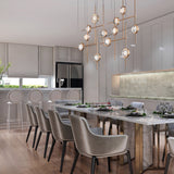 Barletta LED Multi Light Suspension Gold 12 Lights By Eurofase Lifestyle View