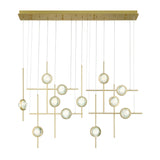 Barletta LED Multi Light Suspension Gold 12 Lights By Eurofase