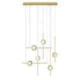 Barletta LED Multi Light Suspension Gold 6 Lights By Eurofase