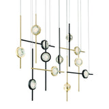 Barletta LED Multi Light Suspension Gold Black 12 Lights By Eurofase Detailed View