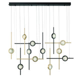 Barletta LED Multi Light Suspension Gold Black 12 Lights By Eurofase