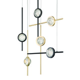 Barletta LED Multi Light Suspension Gold Black 6 Lights By Eurofase Detailed View